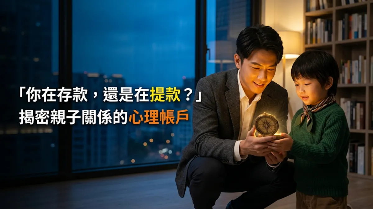 為什麼你付出越多，孩子越想逃？揭秘親子關係的「心理帳戶」，別讓教養變提款